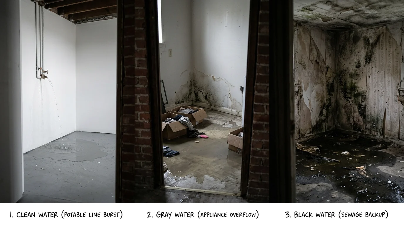 Water Damage Categories 1, 2, and 3: What Every Homeowner Should Know
